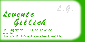 levente gillich business card